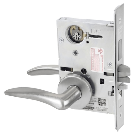 Apartment Or Dormitory Mortise Lock, DS Lever, A Rose, Satin Chrome